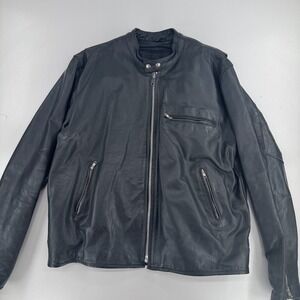 Vintage Z1R Motorcycle Jacket MENS Genuine Leather Cafe Racer Full Zip SIZE 50
